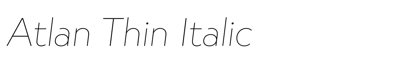 Atlan Thin Italic